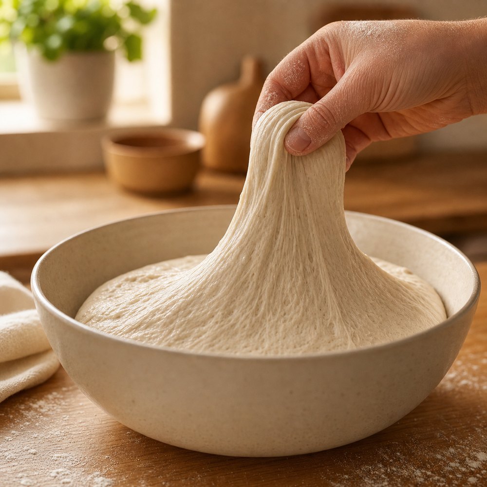 Sourdough dough stretch and fold guidance