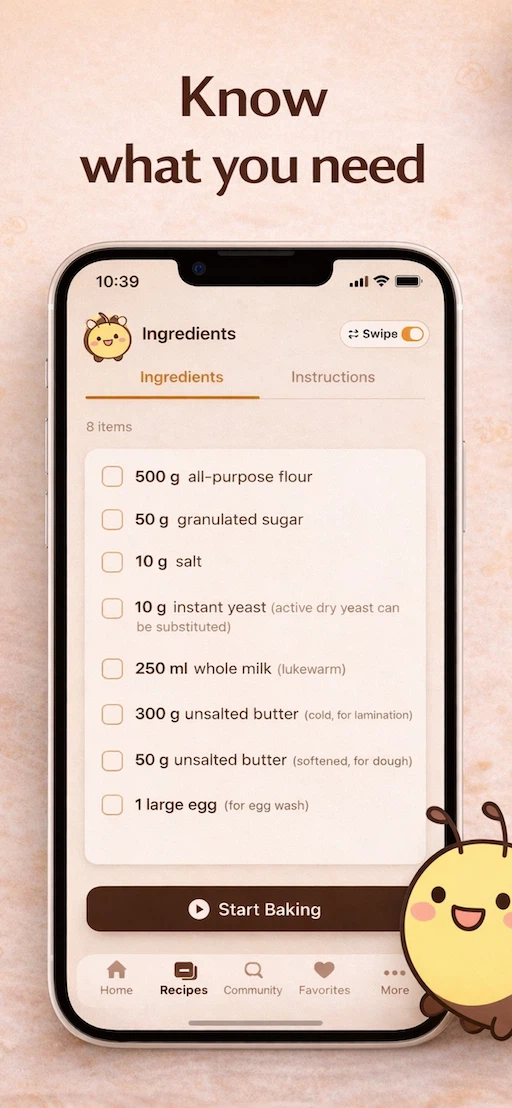 Timer presets inside the app — no need for an extra timer